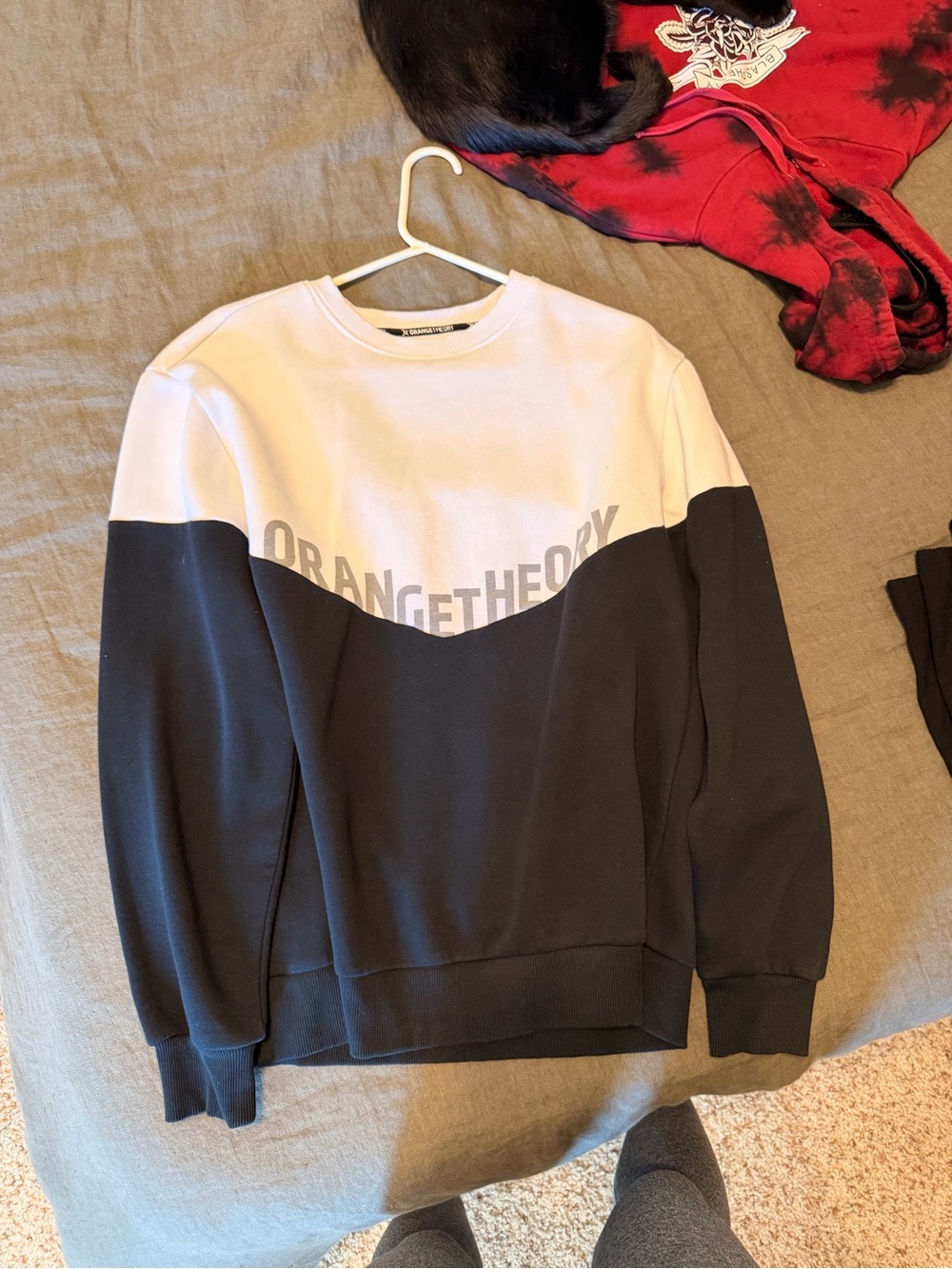 Orangetheory Two-Tone Crewneck Sweatshirt - Black & White